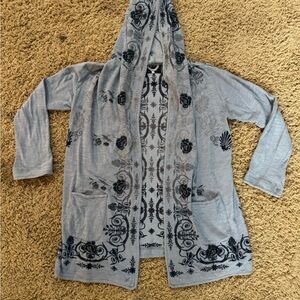 Biya Johnny Was Floral Hooded Cardigan